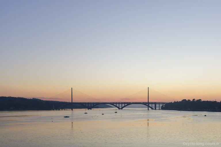 Impression soleil couchant : les ponts de l’Iroise et Albert Louppe