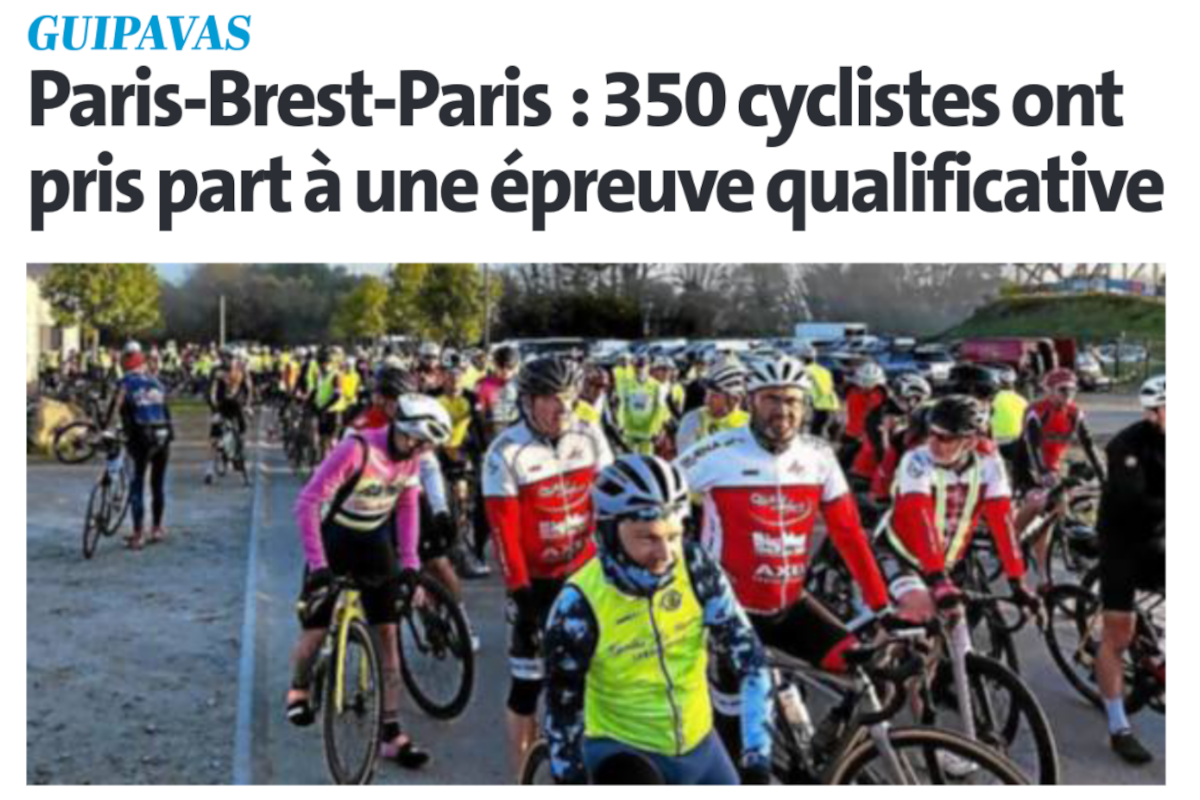 Le Télégramme du 22 avril 2026 : article sur le BRM 200 de Guipavas